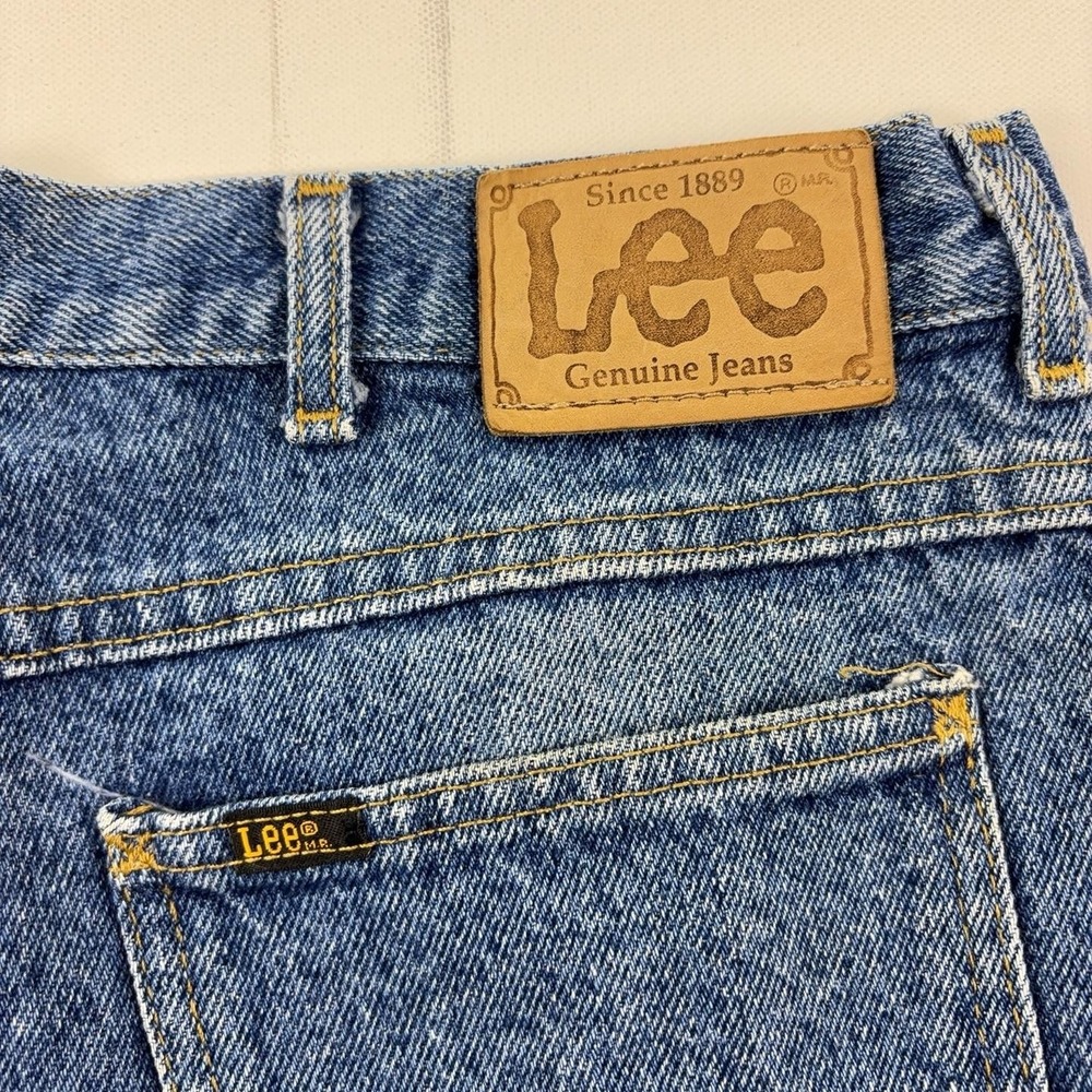 Vintage Lee Jeans Mens 36x30 Blue Medium Wash Regular Fit Straight Denim Classic